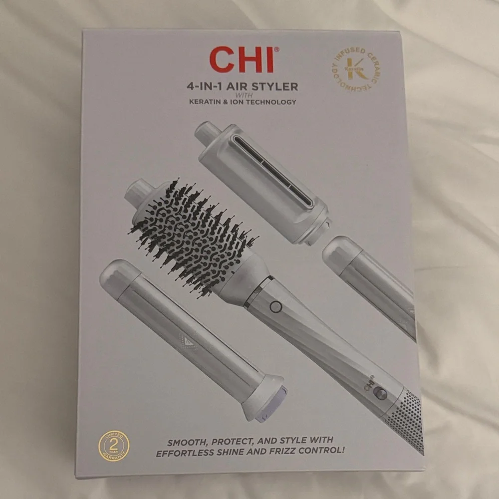 CHI NIB NEW 4-in-1 Air Styler blow dryer round brush curling iron